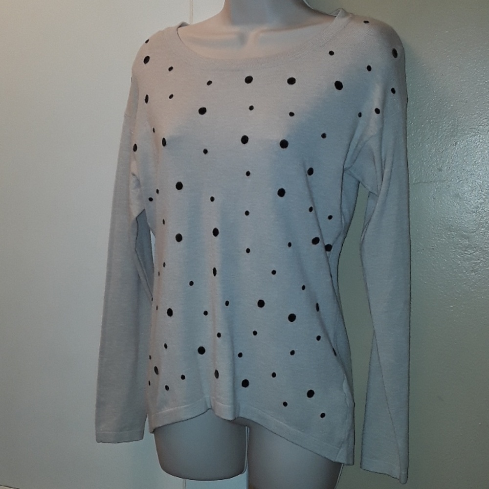 Italian Polka Dot Sweater NWOT Large